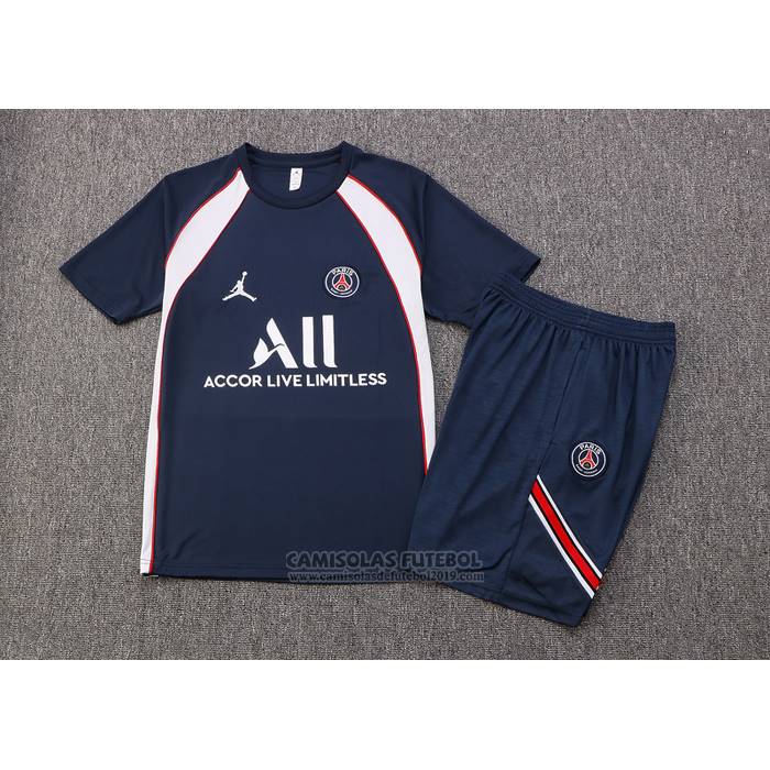 Fato de Treino Paris Saint-Germain Jordan Manga Curta 2022-2023 Azul - Calcas Curta